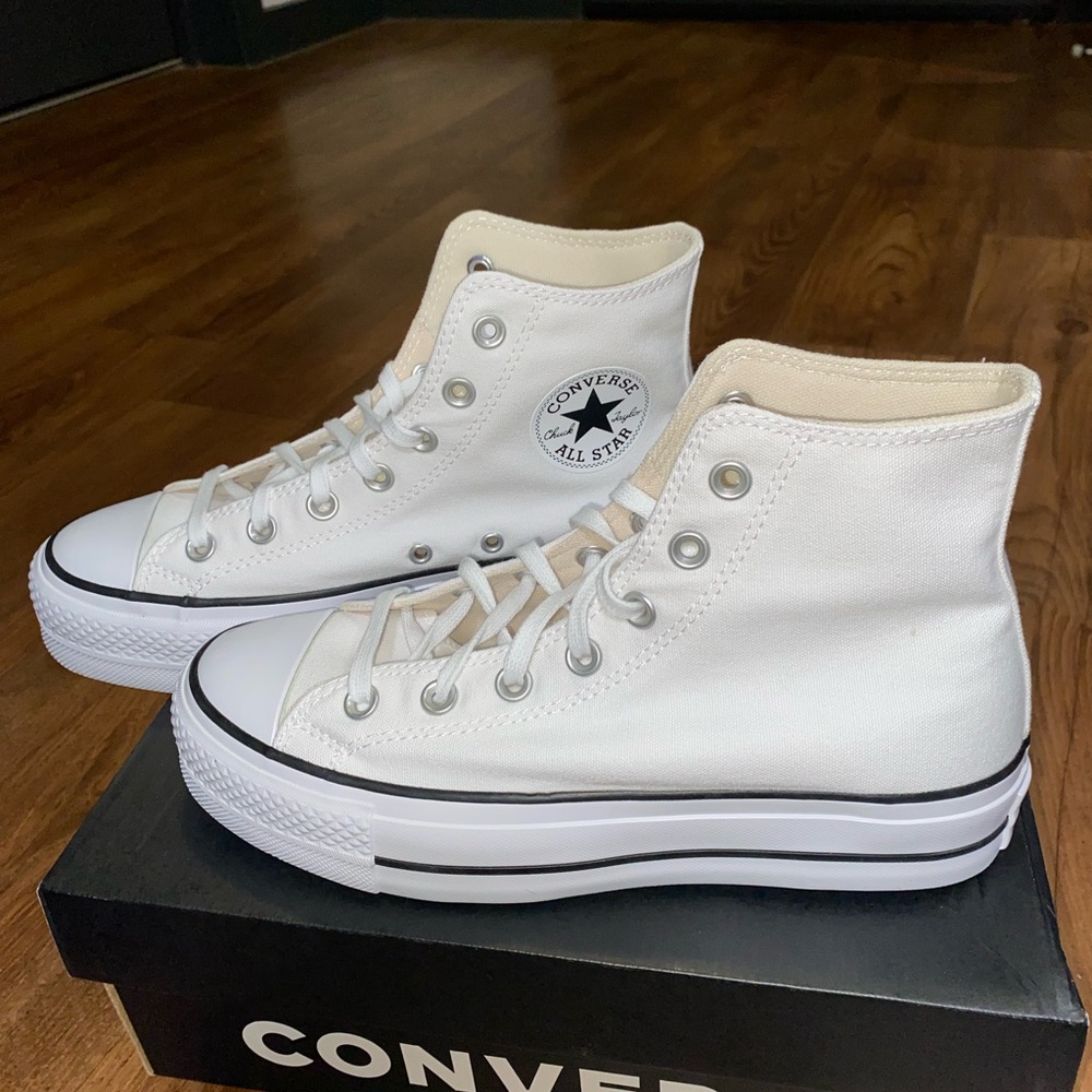Converse White High-Top Sneakers